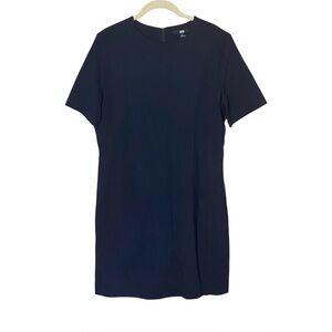 NEW WITH TAGS Uniqlo DAMEN Ponte Dress L Minimal Black Classic Interview Outfit